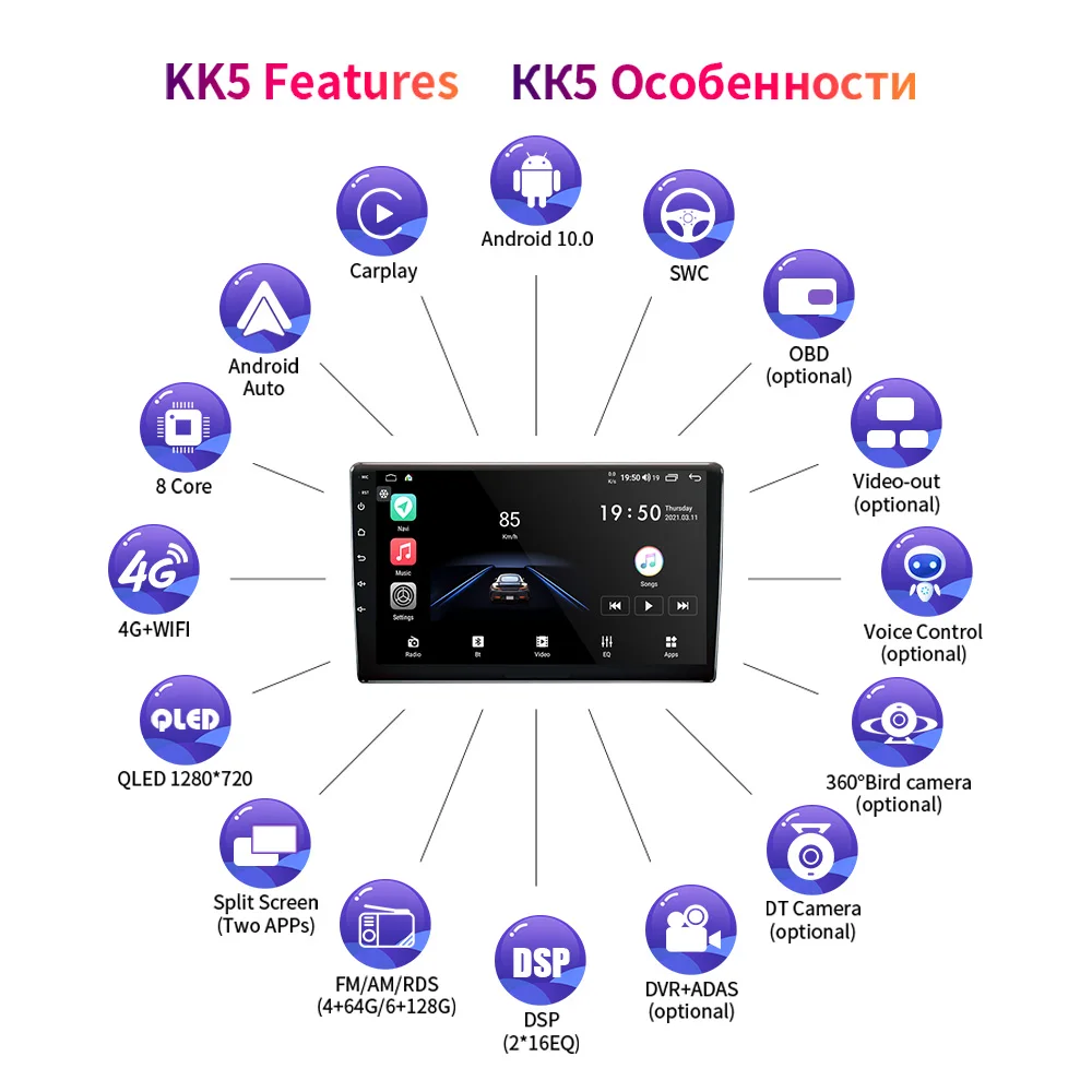 Автомагнитола EKIY KK5 на Android для Kia RIO 2 2005-2011 Din мультимедийный видеоплеер Bluetooth USB