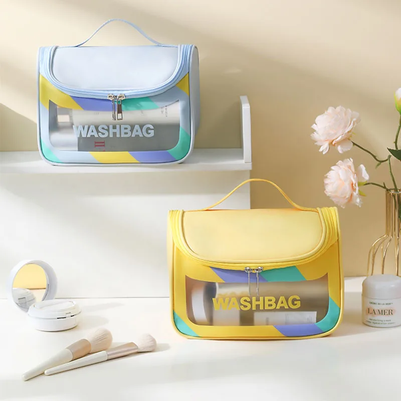 

2022 Portable Travel Wash Bag Female Transparent Waterproof Makeup Storage Large Capacity Cosmetic Organizer Women cosmetic bag