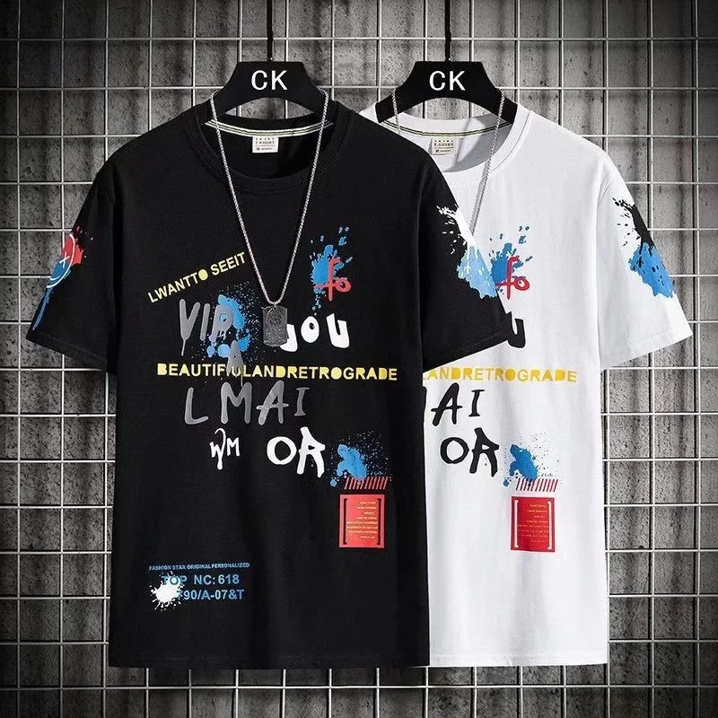 

2022 Casual FASHION CLOTHES Loose Oversized T Compression Shirt Man T-shirt Men Clothing Korea Vape Free Shipping Hipster M-3xl