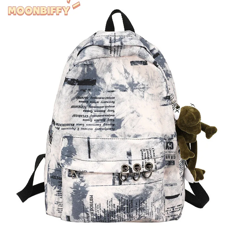 

New College Bag for Women Large Capacity Backpack for Junior High School Students Fashion Camouflage Bags Student for Men