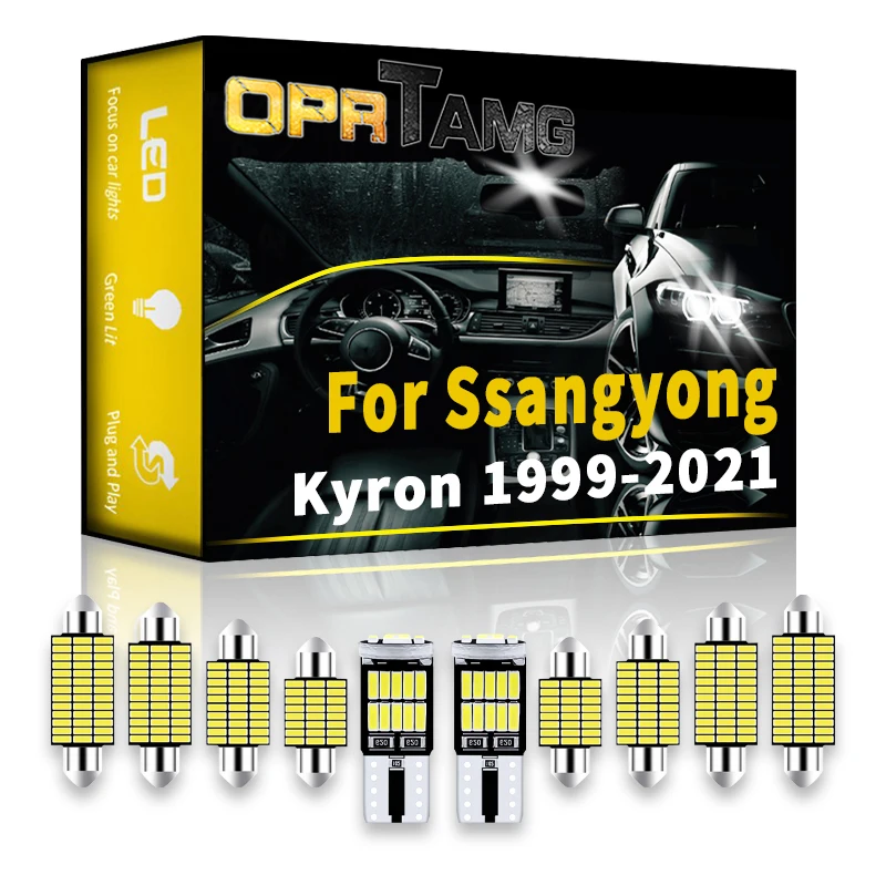 

Внутренсветодиодный Светодиодная лампа OPRTAMG для Ssangyong Kyron 2004 2005 2006 2007-2008, автомобильная лампа, Внутренняя купольная лампа для чтения карты, к...