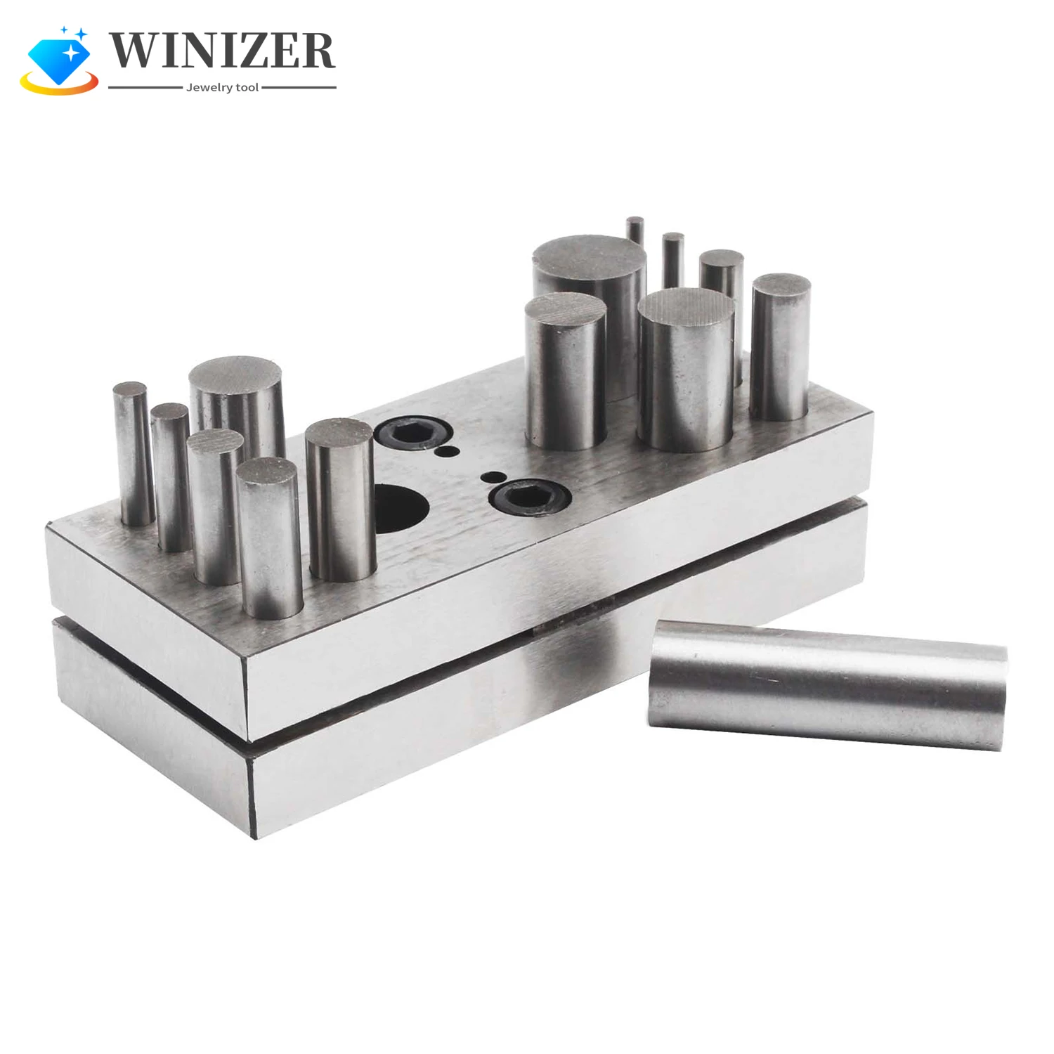Disc Cutter 14 Round Punches Set Jewelry Making Metal Cutting Forming Pendant Charm Coin Punch Tool