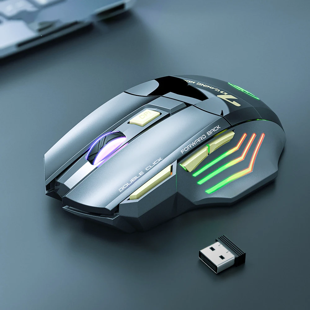 

2022 Wireless 2.4 GHz Ergonomic Mice Mouse 1600 DPI USB Receiver Optical Bluetooth-Compatible 3.0 5.0 Computer Gaming Mute Mouse