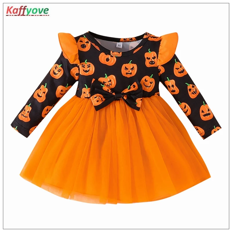 

Детское платье на Хэллоуин с мультяшным рисунком, с длинным рукавом, пачка, кружевные Комбинезоны для детей 1-4 лет, Рождество, новогоднее детское платье, агент