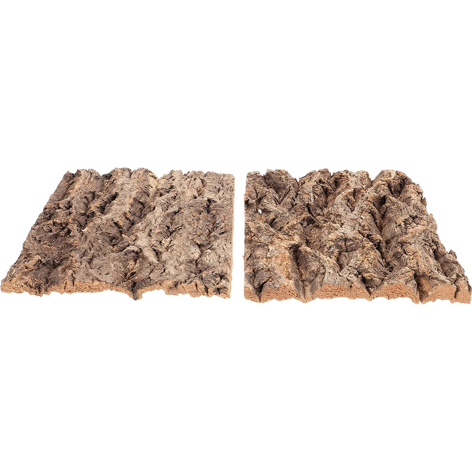

2Pcs Reptile Terrarium Bark Decor Decorative Tree Bark Craft Reptiles Climbing Bark Terrarium Tree Bark