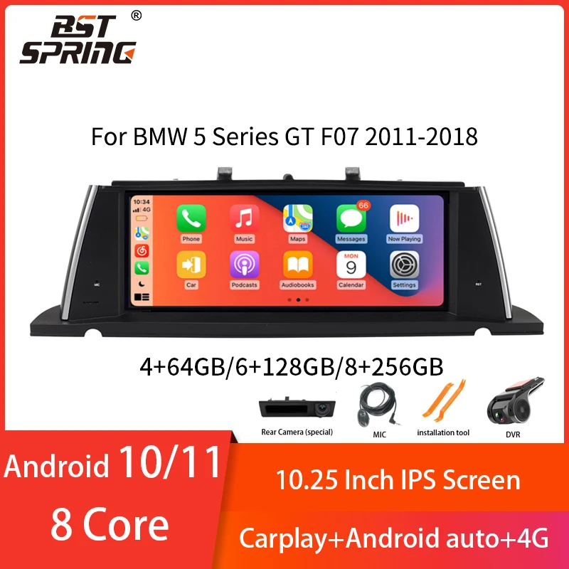 Автомобильный мультимедийный плеер Apple CarPlay Android для BMW 5 серии F07 GT 2011-2018 система NBT