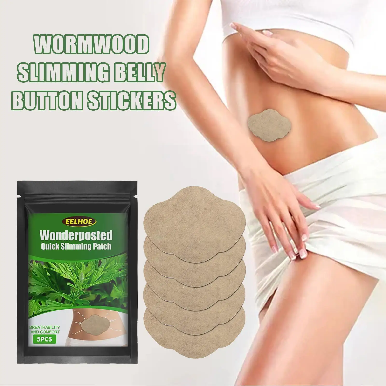 

Skin Elasticity Enhancement Sticker 5pcs Soft Natural Waist Extracts Fast Patch Slimming R5H7
