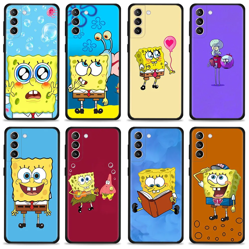 

Silicone Case For Samsung Galaxy S22 S21 S20 Ultra FE S10 S9 S8 Plus S10e Note 20Ultra 10Plus Cartoon SpongeBob Patrick Star