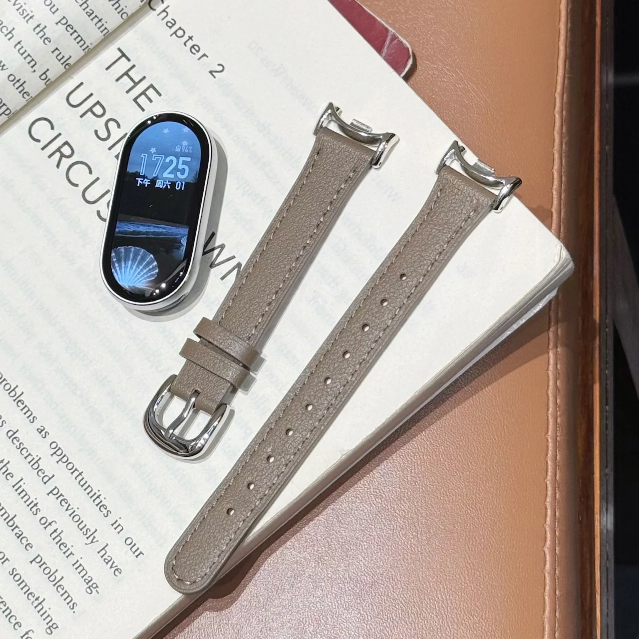 Фото Элегантный тонкий кожаный ремешок для Xiaomi Band 8 9 10 Pro и Redmi Watch 4 5 6, двусторонний из натуральной кожи, 8 цветов, аксессуар для часов. №3