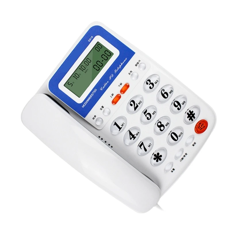 D016 Проводной телефон с дисплеем большие кнопки стационарного телефона для