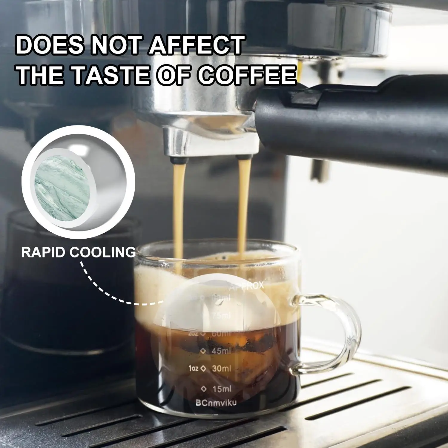 Фото Охлаждающие шары для эспрессо из нержавеющей стали, 4 шт., без разбавления, для охлаждения экстракта, для домашнего использования №2