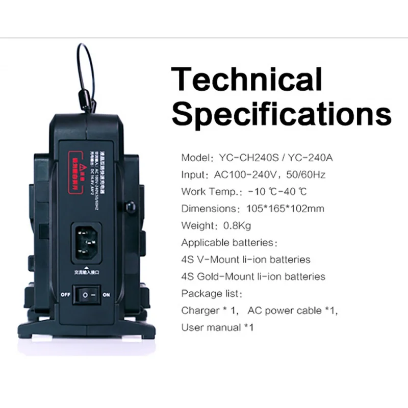 Двухканальное зарядное устройство для аккумулятора ROLUX YinChem YC-CH240S/A