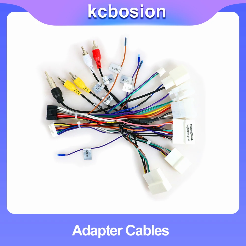 

16 контактов, 1 комплект, универсальный для автомобилей Toyota, женский жгут проводов ISO, автомобильный радиоадаптер, разъем провода Plug and play, 16PIN