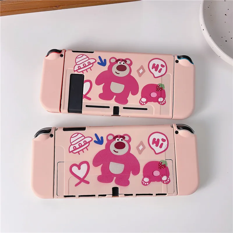

Disney Lotso Case Charging Dock Station Cover Protective Shell for Nintendo Switch Oled NS Console Crystal Protector Skin