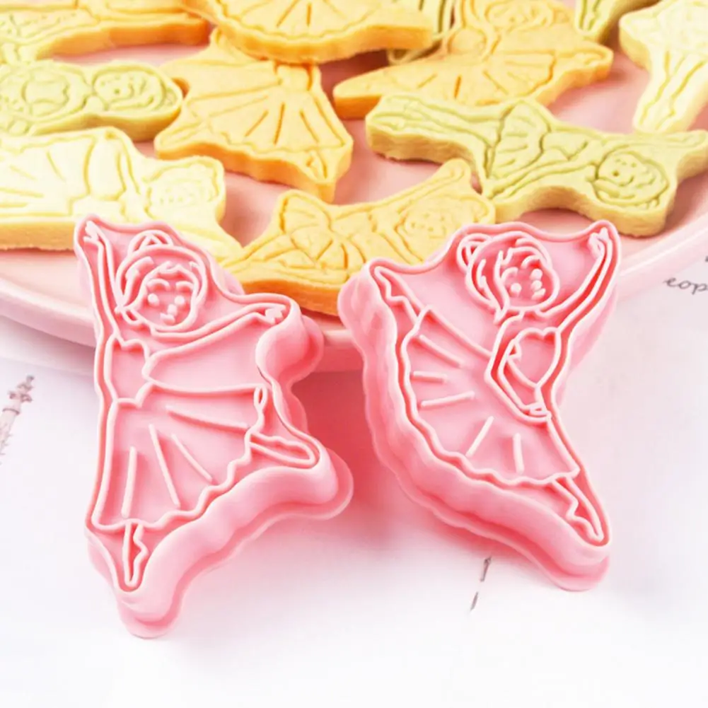 

8Pcs Fondant Mold Durable Reusable Ballet Shapes Chocolate Biscuit Baking Mold Kitchen Supplies Cookie Cutter Cookie Cutters