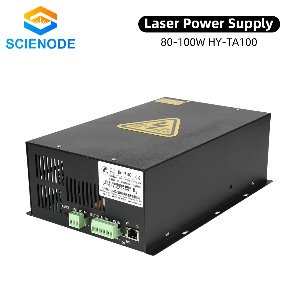 Scienode HY-TA100 CO2 Laser Power Supply 100W 110V 220V 80-100W Power for CO2 Laser Engraving Cutting Machine HY