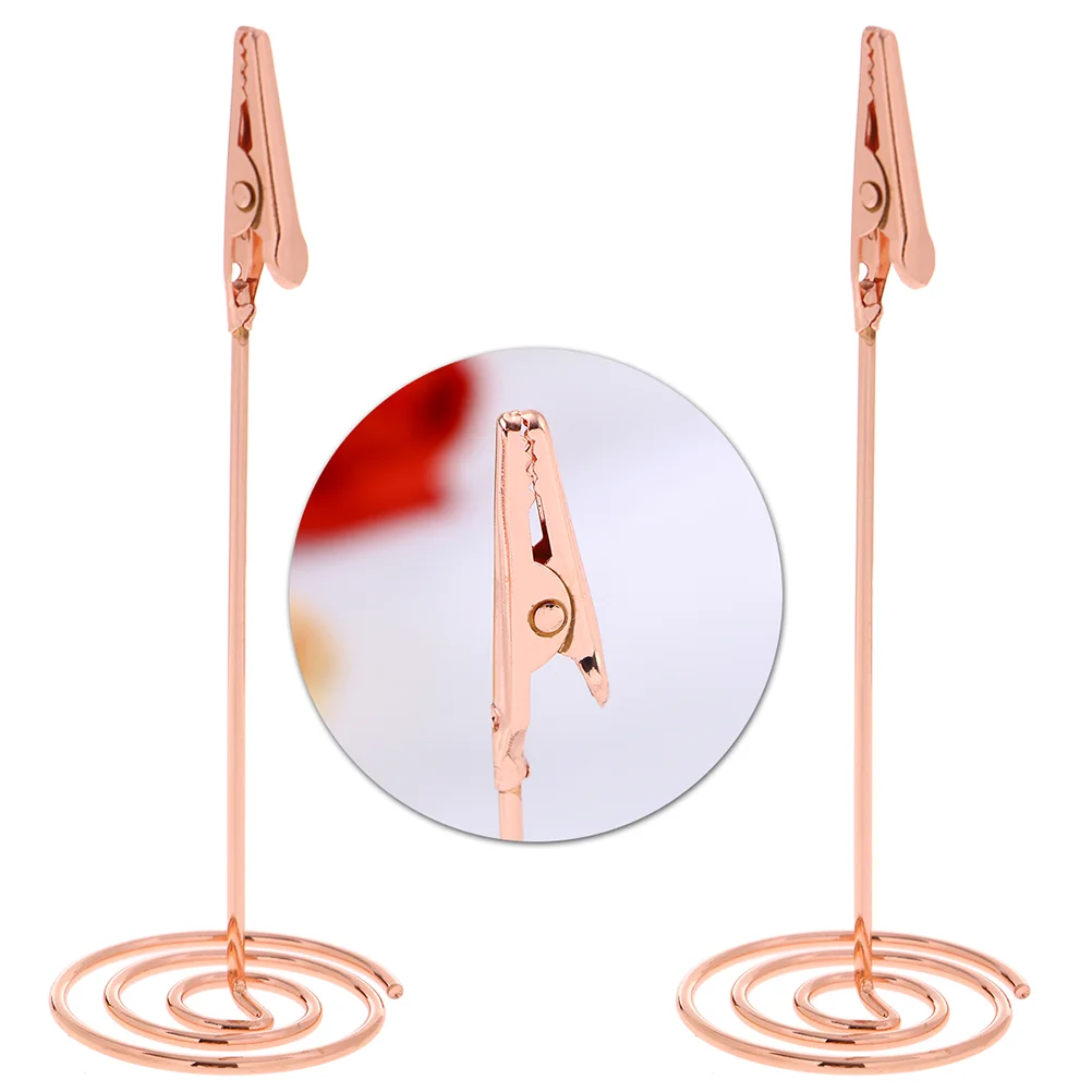 

12pcs Creative 11.5cm Rose Stands for Wedding Favors Menu Party Supplies