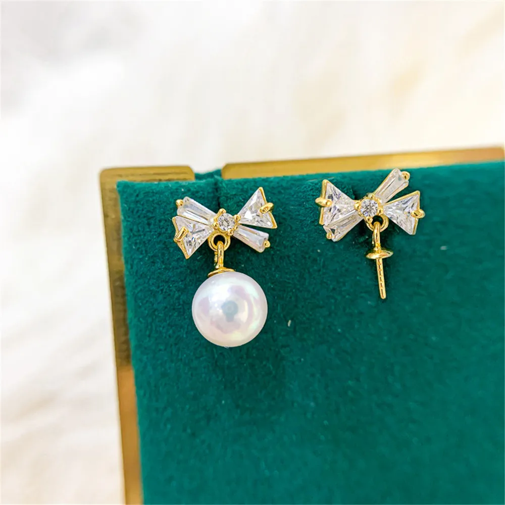

S925 Sterling Silver Earring Hooks Accessories Gold Silver Ear Studs Ear Hooks Wire For Pearl Earrings Jewelry Making Findings