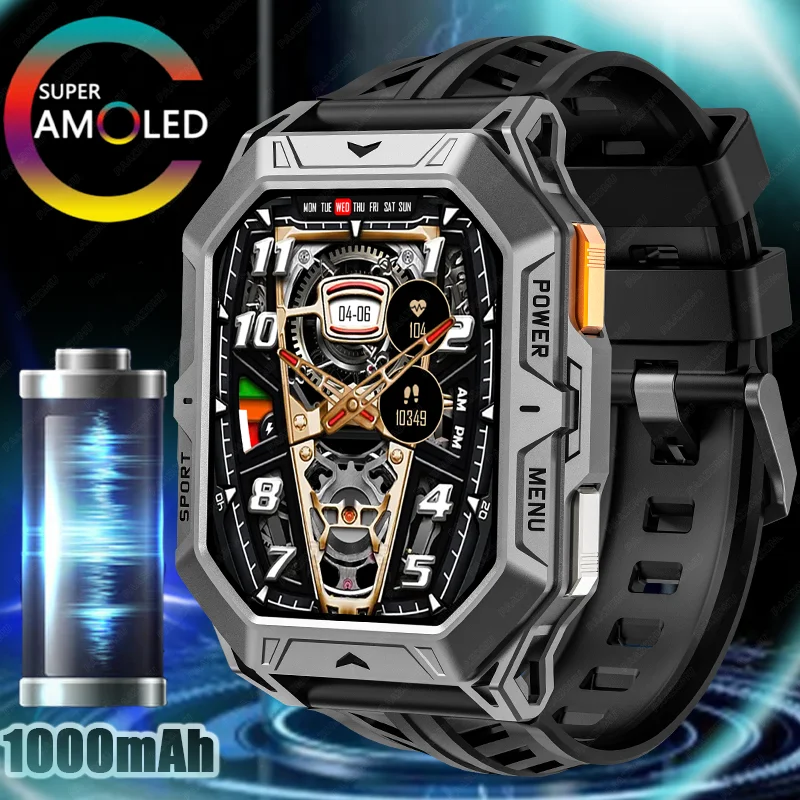 2025 новые умные часы с большой батареей емкостью 1000 мАч и сверхдлительным