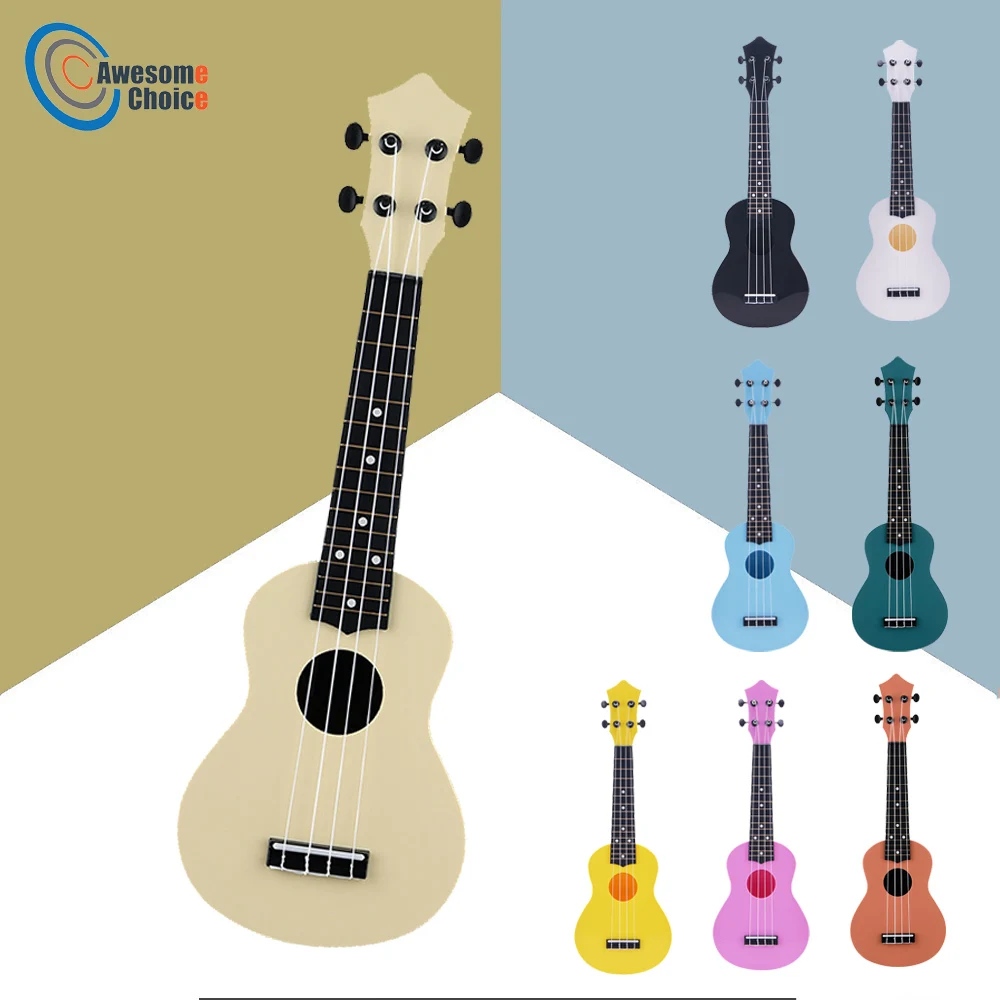 

21-inches Wooden Ukulele DIY White High Quality Musical Instrument DIY Kids Children Toy Gift for Kids and Beginner