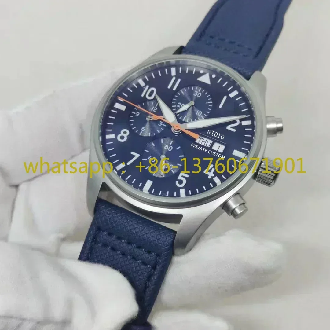Роскошные мужские автоматические механические часы синие черные нейлоновые