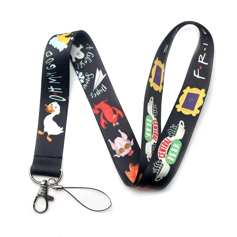 

Wholesale!!!Friends Cell Phone Lanyard Neck Strap Cute Cartoon Pattern For Key Camera ID Card Hanging Rope Cosplay Keychain Gift
