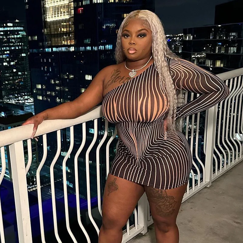 

Женское винтажное мини-платье в полоску, облегающее платье с открытыми плечами и принтом