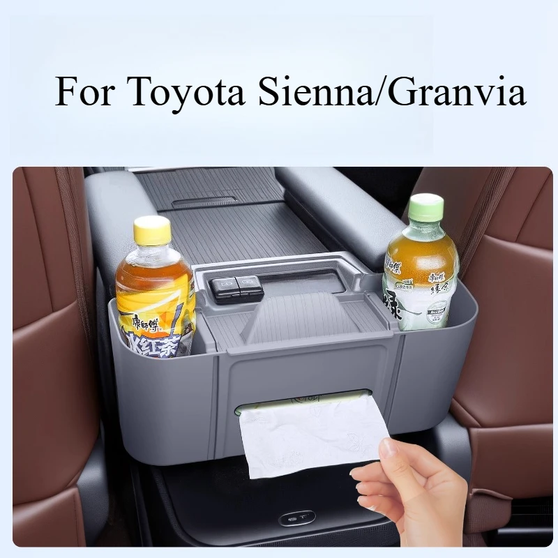 Фото Для Toyota Sienna/Granvia задний ящик для хранения подлокотник коробка подвесные принадлежности для салфеток укладка уборка автомобилей аксессуары для интерьера №2