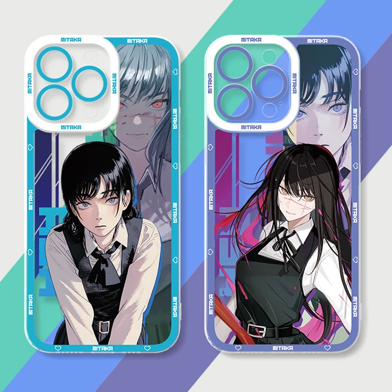 

Anime Chainsaw Man Case for iPhone 14 Pro Max 13 12 Mini 11 Pro XR XS X 8 7 6 6S Plus SE 2020 Soft Silicone Shockproof Cover