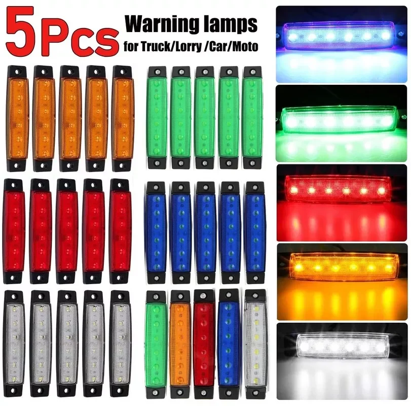 

6LED Truck Side Light Lorry Trailer Marker lights 24V Auto Indicator Warning lamp Signal Led Lights Waterproof Lamps