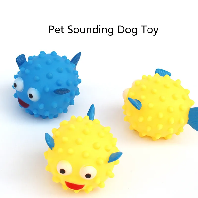 Pet Dogs Cartoon Fish Toy Food Grade Silicone Training Chewing Teeth Cleaning For Puppies Cat