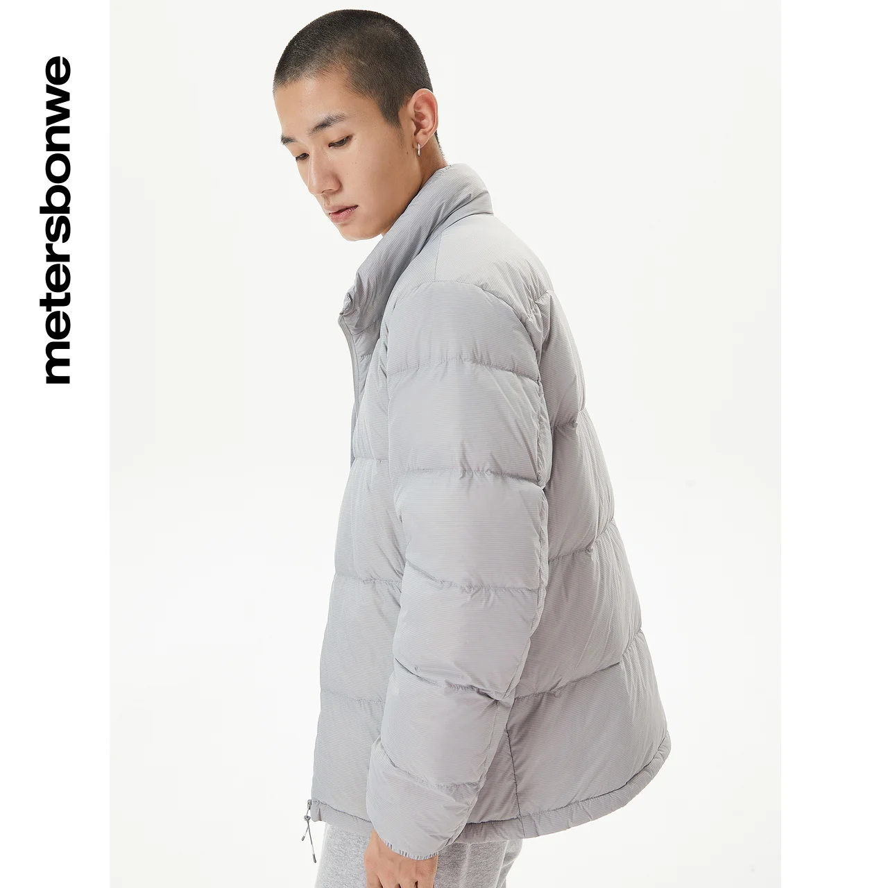 Metersbonwe Stand-up Collar Down Jacket Men Winter Warm 90% Gray Duck Down Men Anti-snow  Down Coat Brand Outerwear Warm Coat