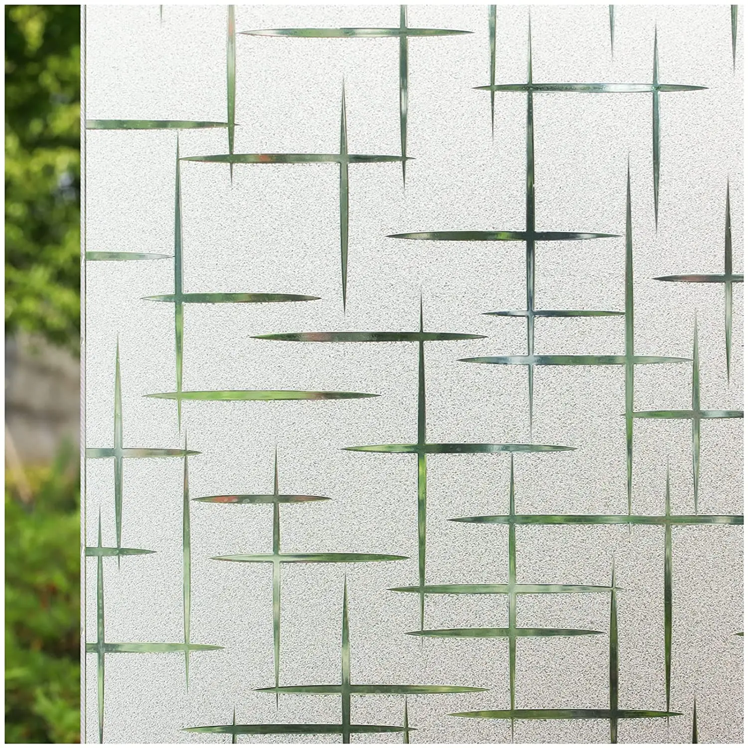 

Frosted Privacy Window Film Non Adhesive Window Static Cling Film Vinyl Removable Glass Window Covering Sticker for Home Office