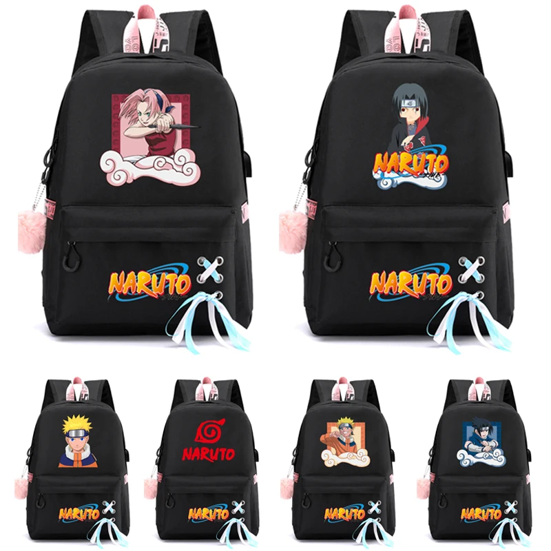 

Anime Naruto Backpack Student Usb Travel Bags Back To School Backpack Men Women Leisure Schoolbag Boys Girls Rucksack for Teen