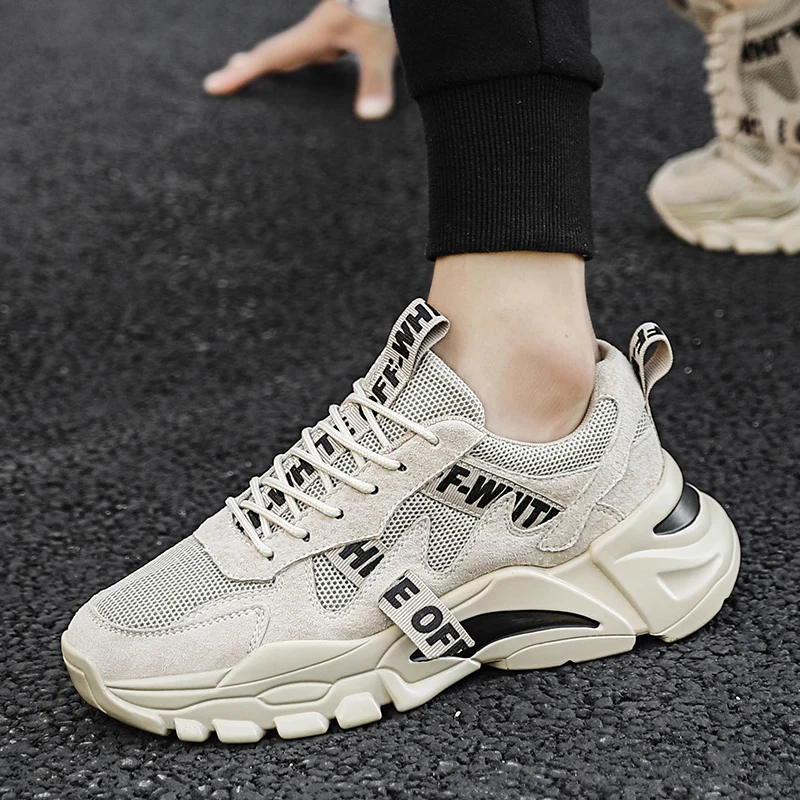 

Удобные легкие дышащие кроссовки для мужчин, универсальная нескользящая обувь, модная повседневная обувь с вулканизированной подошвой, ве...