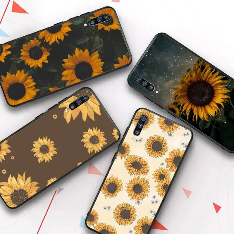 

Sunflower Floral Flower Phone Case for Samsung A51 A30s A52 A71 A12 for Huawei Honor 10i for OPPO vivo Y11 cover