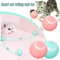 automatic smart cat toys ball interactive usb rechargeable self rotating colorful led feather bells toys for cats kitten y1r7