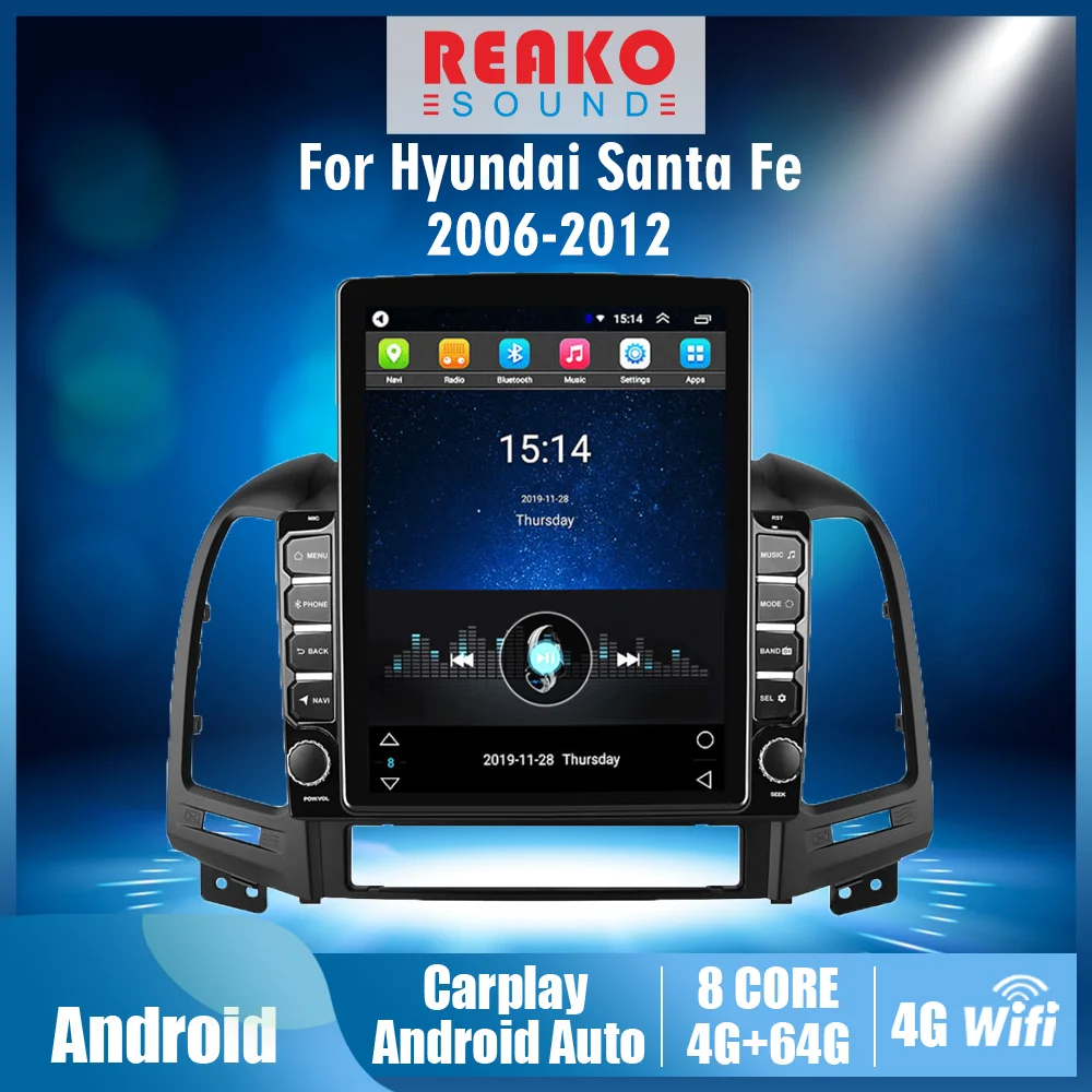 

Autoradio For Hyundai Santa Fe 2006-2012 2 Din 9.7" Tesla Screen Car Multimedia Player GPS Navigator Android Stereo Head Unit