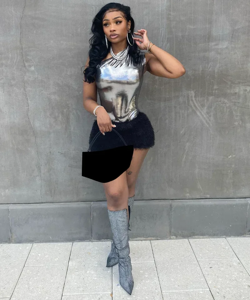 Женский Соблазнительный комплект KEXU из двух предметов одежда для ночного клуба