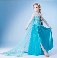 frozen elsa princess dress snow queen cosplay costume kids girls birthday party ball gown clothes for children 3 9 years