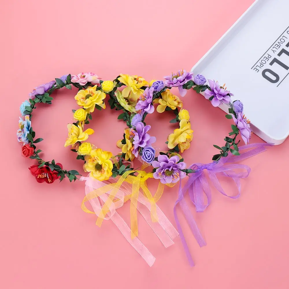 Мода с регулируемой лентой свадебные аксессуары корона цветком розы свадебный