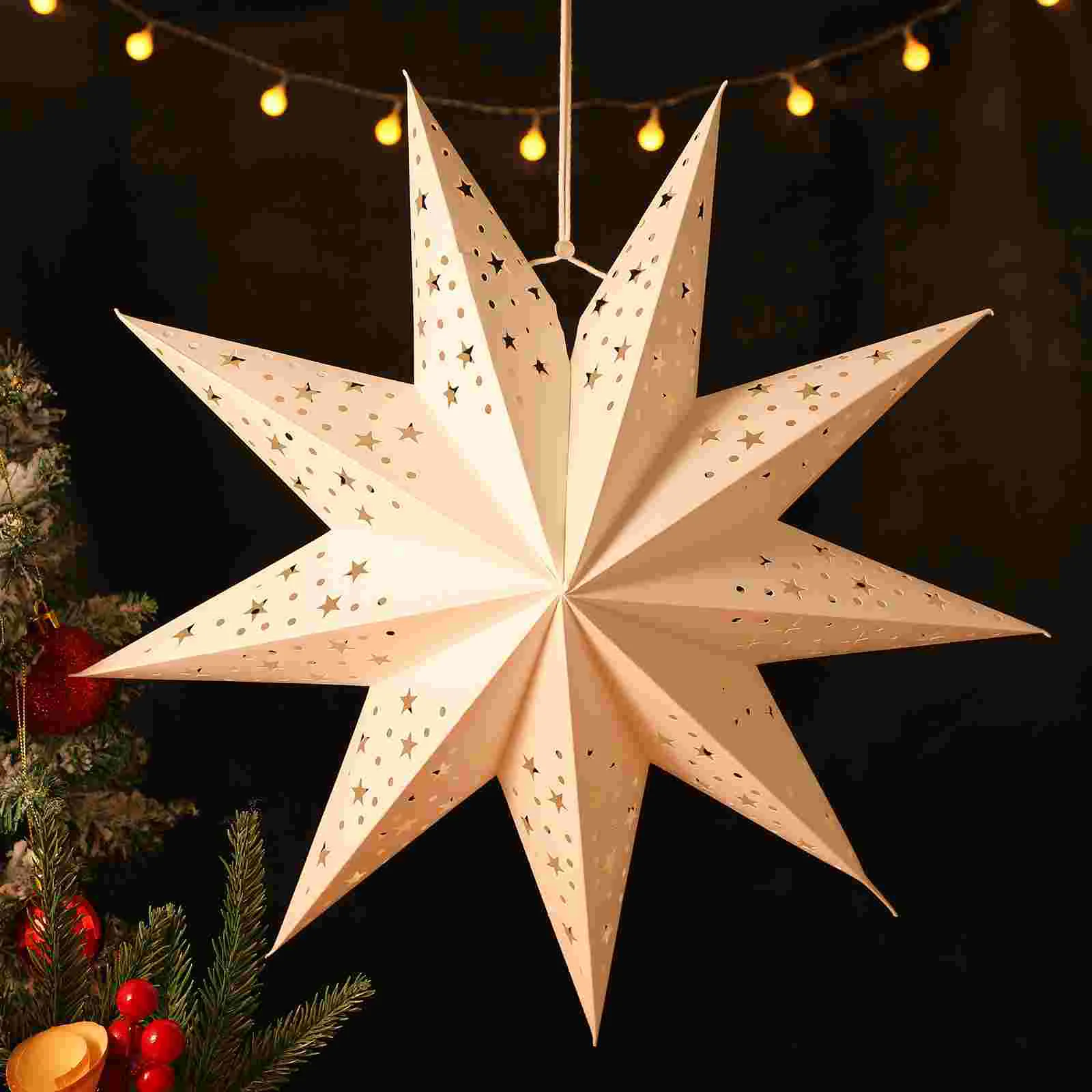 

Festival Paper Lantern Nine Pointed Star Decorative Home Accessories Party Decorations