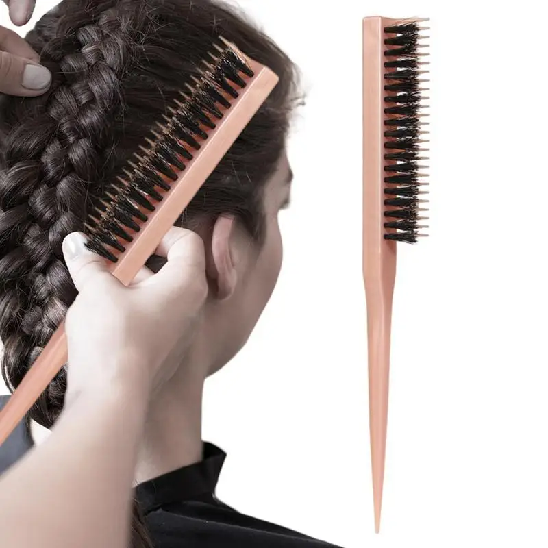 

Slick Back Hair Brush Bristle Hair Styling Combs For Girls Women Hair Styling Supplies For Traveling Dating Work Home Barber