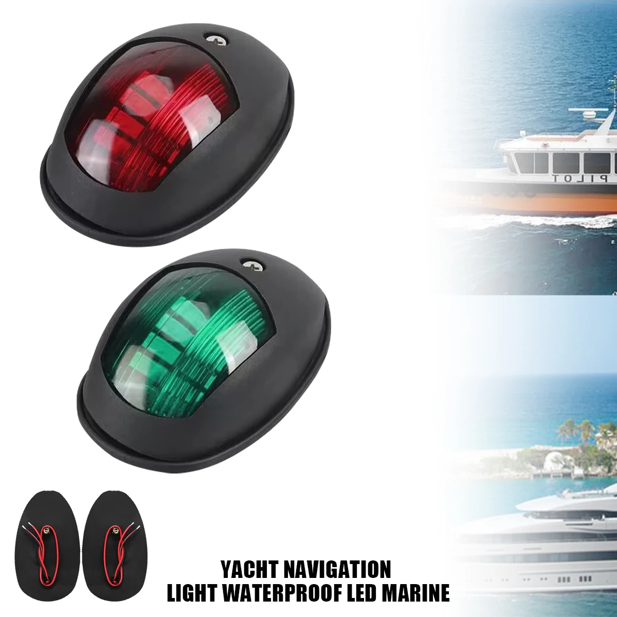 

Водонепроницаемый Светодиодный Навигационный Фонарь 10-30 В Для Лодки, Яхты, Грузовика, Прицепа, Кемпера, Боковой Индикатор