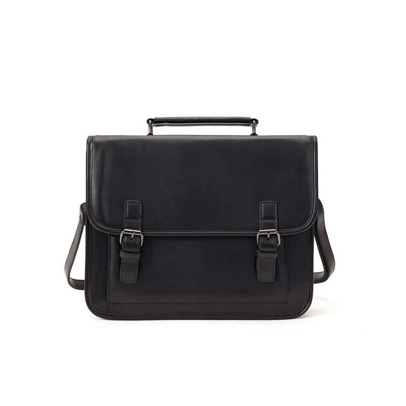 Office PU Leather Men Briefcase Business Hand Tote Bag Male Large Capacity Laptop Backpack Vintage Shoulder Messenger Bag