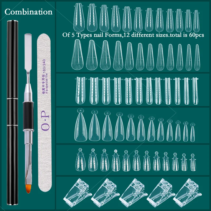 Быстрое моделирование двойная форма система для наращивания ногтей с гелевыми