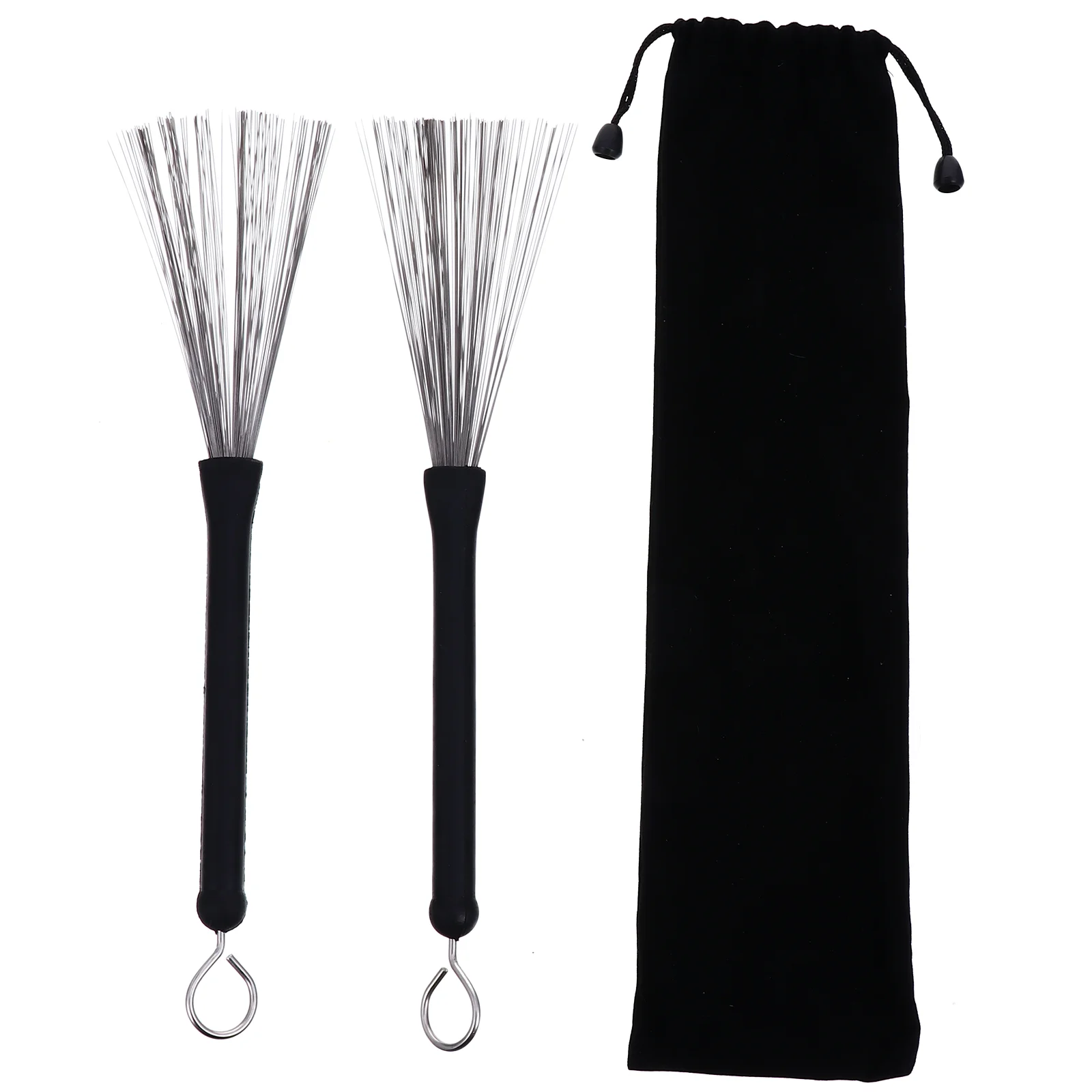 

1 Pair Retractable Drum Brushes Drum Wire Brushes Drum Sticks Brush with Bag