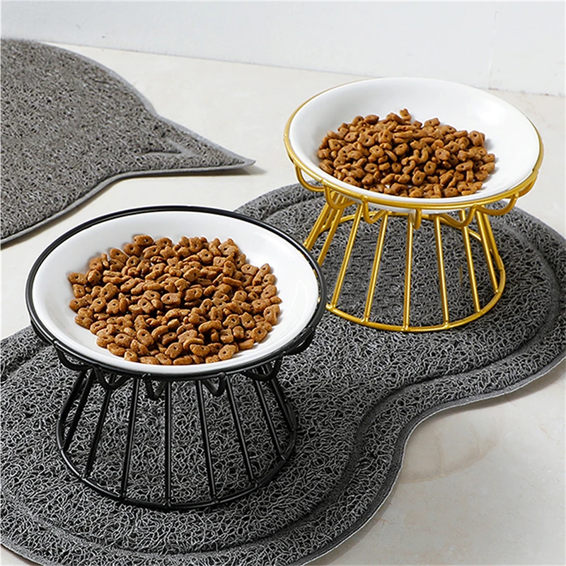 

Pet Dog Ceramic Bowl Nordic Cats Bowl Tall Ceramic Cat Food Bowl Snack Canned Plate Anti-cervical Heightened bowl Cat Food Bowl