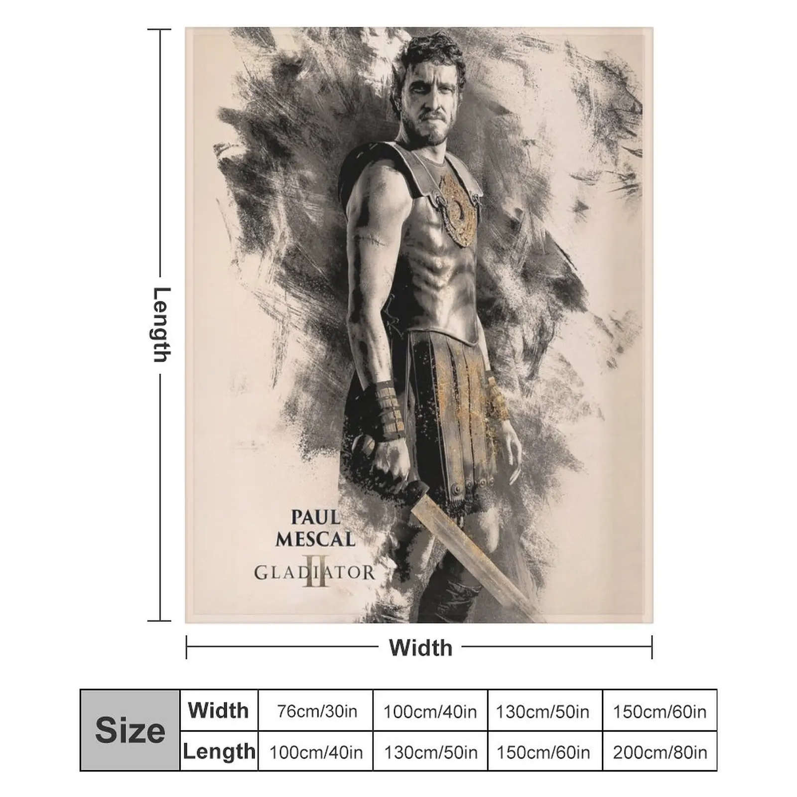 Одеяло Paul Mescal Gladiator 2 детские зимние кровати декоративные диванные мягкие одеяла