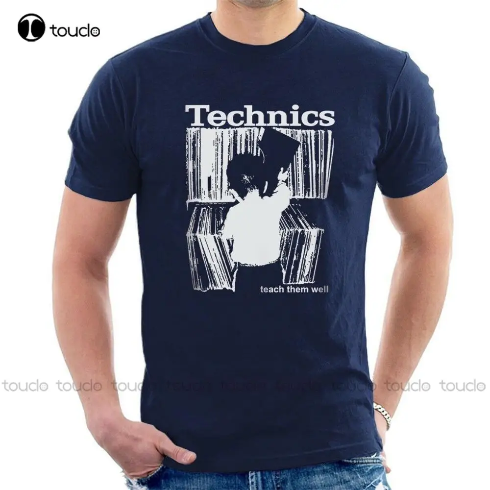 

Technics T-Shirt Kid Teach Them Well Vinyl Dj All Size Fashion Cotton Short Sleeve O-Neck Summer Cool Tees